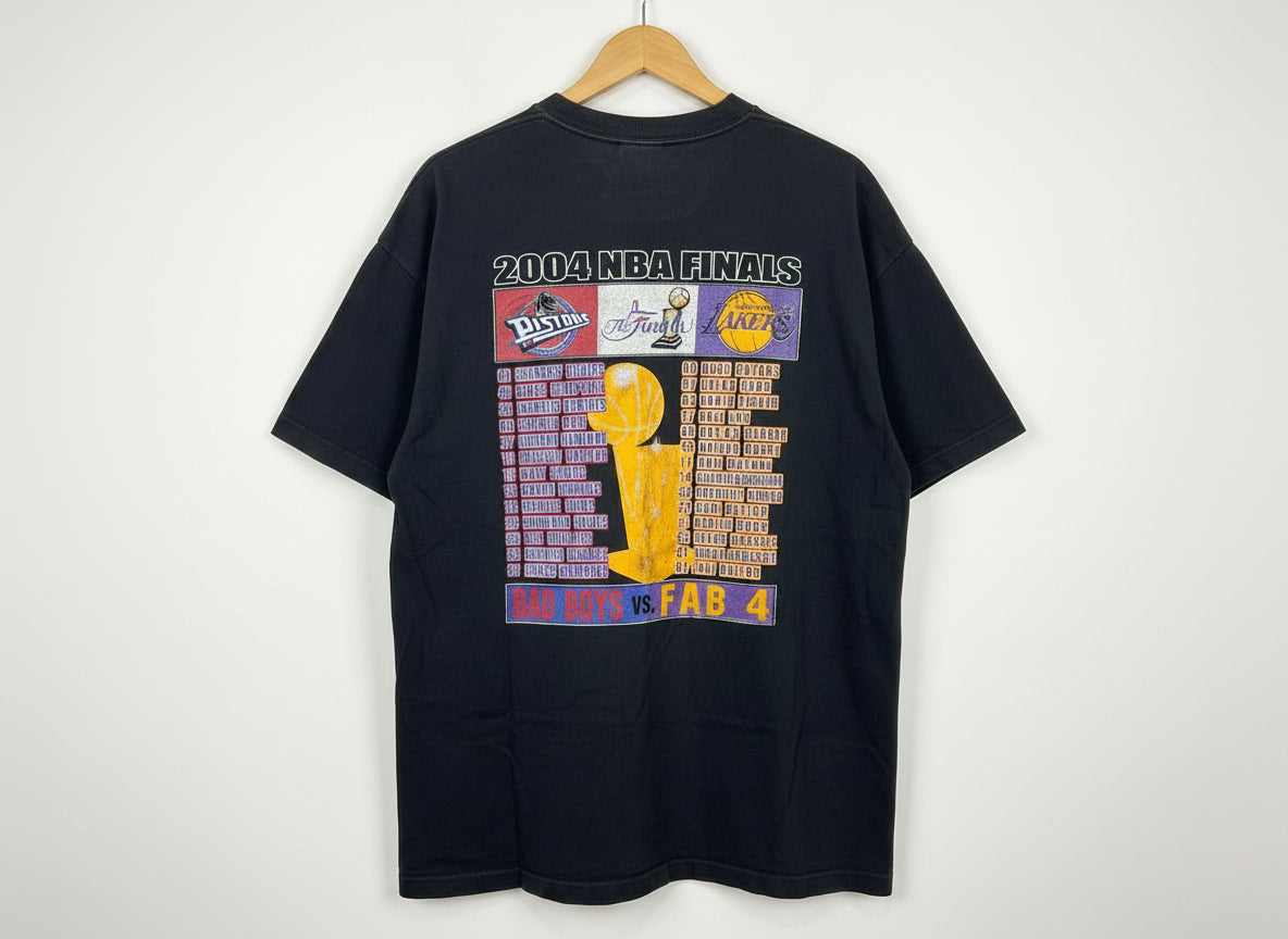 Vintage 2004 NBA Finals Pistons vs Lakers T-Shirt (Size 2XL)
