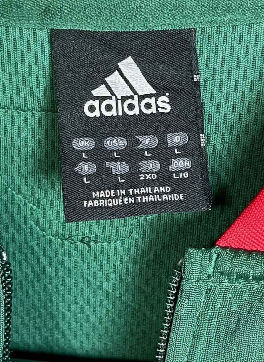 Vintage Adidas Milwaukee Bucks Full Zip Track Jacket Green/Red NBA