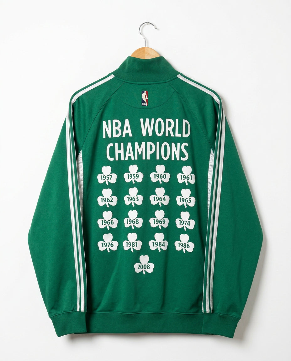 Vintage 2008 Adidas Boston Celtics NBA Champions 15th Anniversary Track Jacket