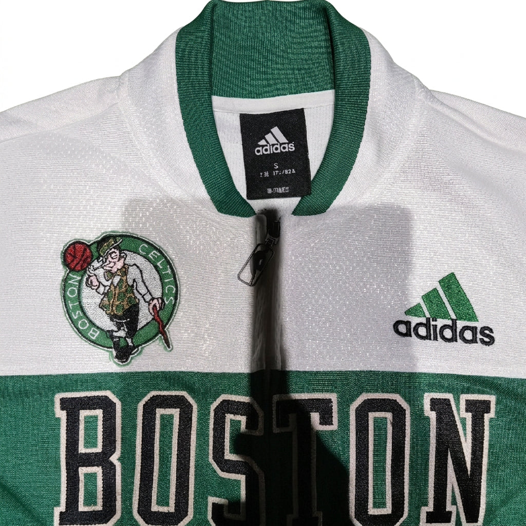 Vintage Adidas Boston Celtics Full Zip Track Jacket White/Green NBA