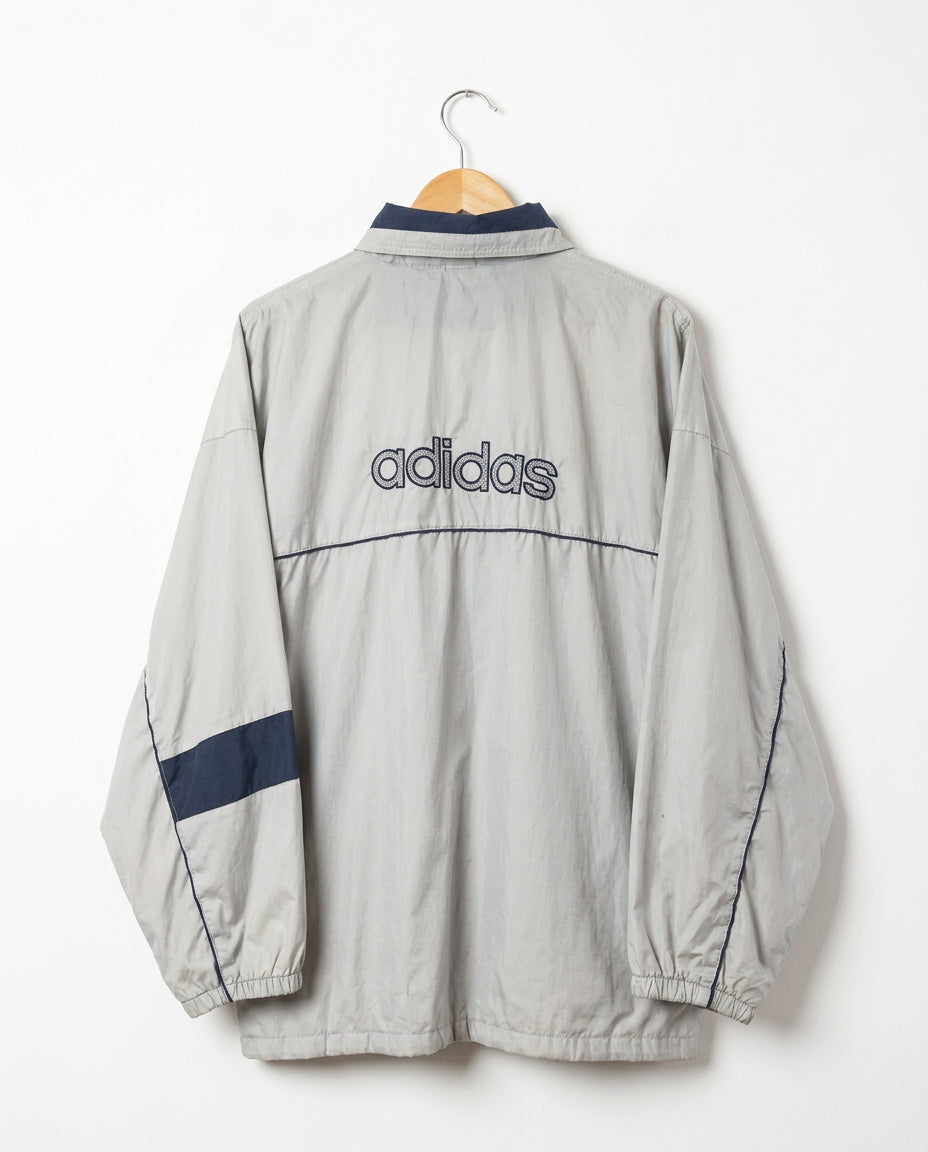 Vintage 1990s Adidas Equipment Windbreaker Jacket Grey