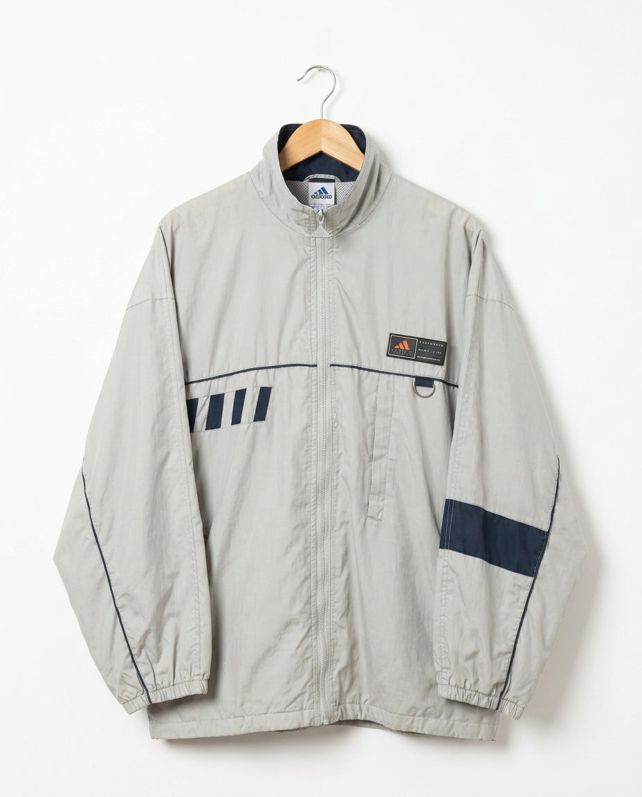 Vintage 1990s Adidas Equipment Windbreaker Jacket Grey