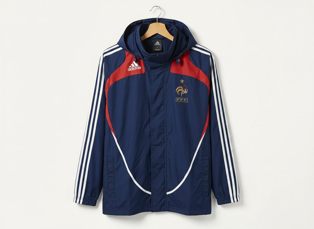 Vintage Adidas France FFF Hooded Rain Jacket