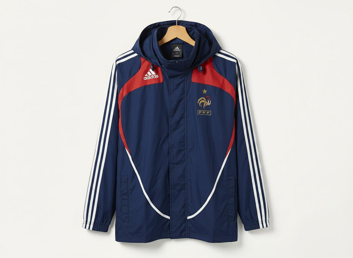 Vintage Adidas France FFF Hooded Rain Jacket