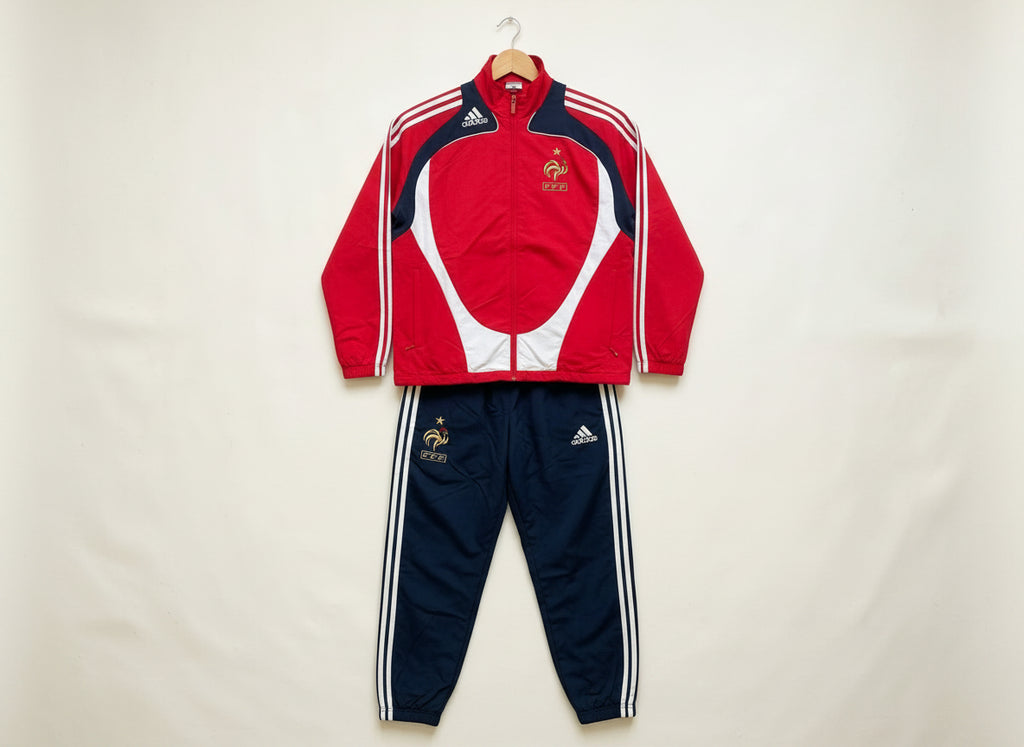 Vintage Adidas France FFF 2004–06 Full Tracksuit Set
