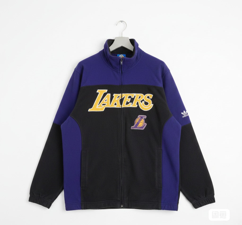 2008–2011 Adidas Los Angeles Lakers Full Zip Track Jacket Black/Purple