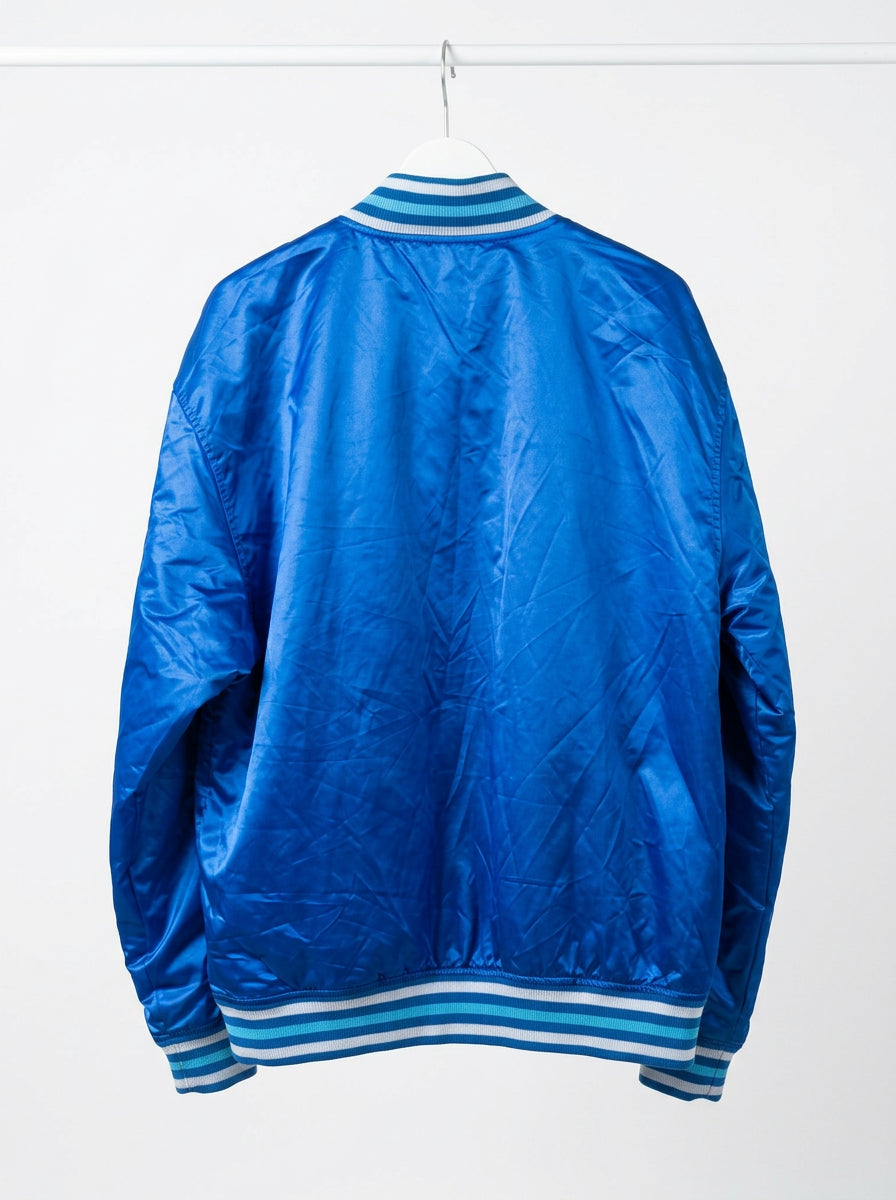 Adidas Originals Los Angeles Lakers Satin Bomber Jacket Blue NBA