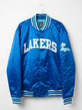 Adidas Originals Los Angeles Lakers Satin Bomber Jacket Blue NBA