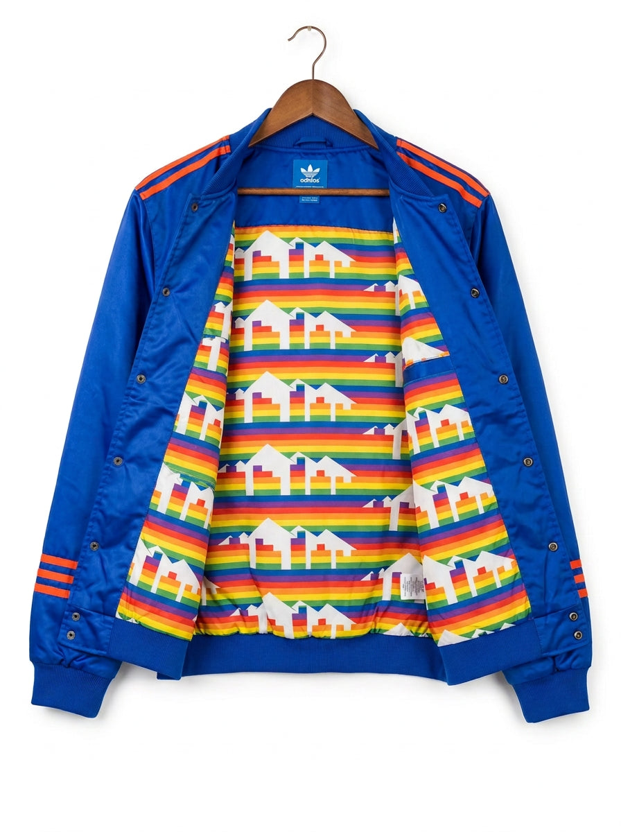 Vintage Adidas Denver Nuggets Reversible Satin Bomber Jacket NBA