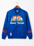 Vintage Adidas Denver Nuggets Reversible Satin Bomber Jacket NBA