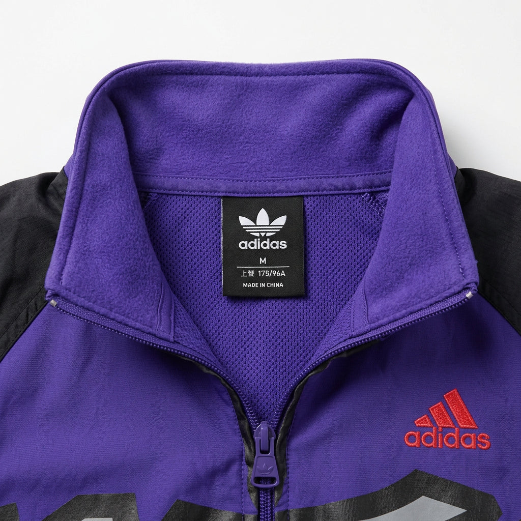 Vintage Adidas Toronto Raptors Dinosaur Logo Track Jacket Y2K Purple Black