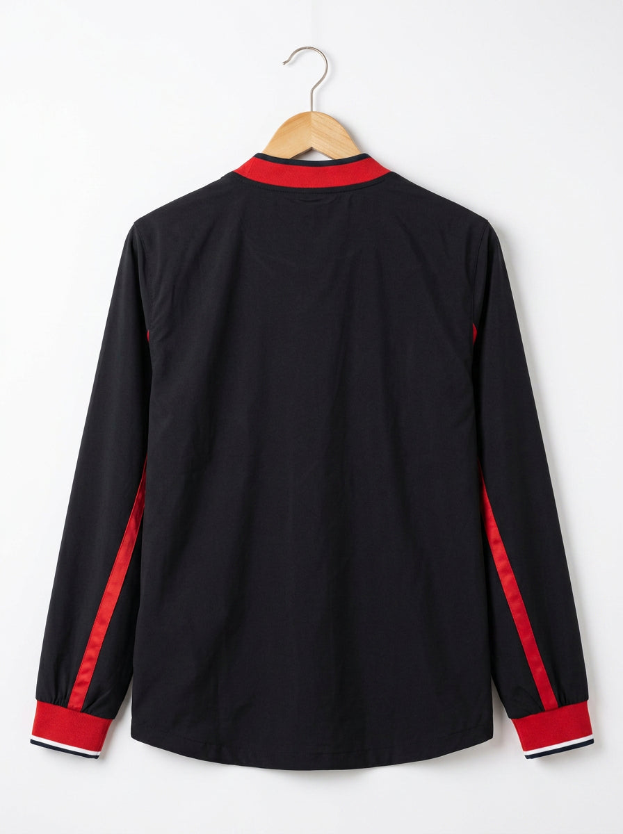 Vintage Adidas Houston Rockets 1/4 Zip Pullover Jacket Black Red NBA