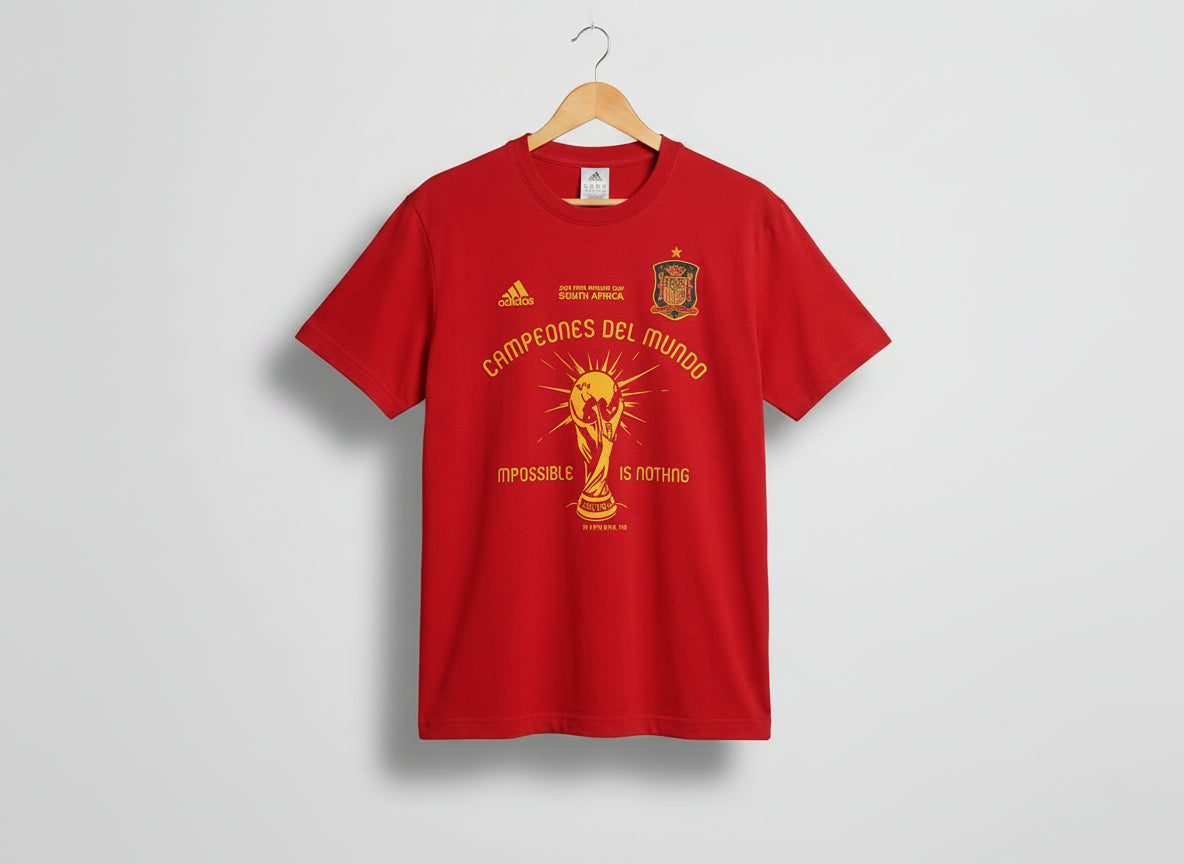 Vintage Adidas Spain 2010 World Cup Champions T-Shirt