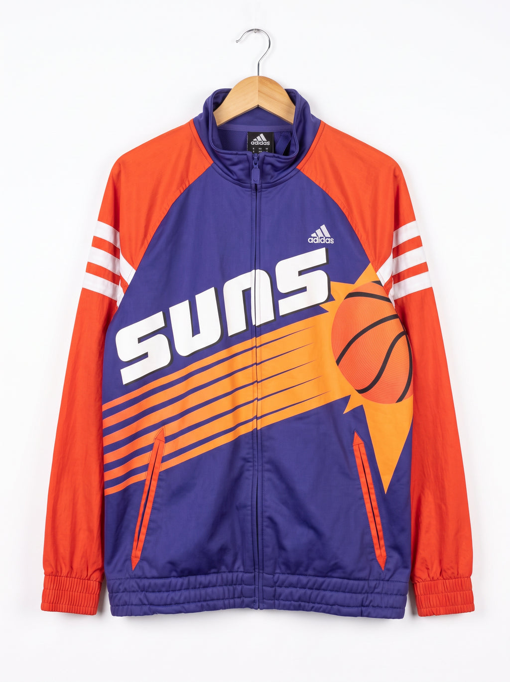 Adidas Phoenix Suns NBA Full Zip Track Jacket Blue Orange Basketball