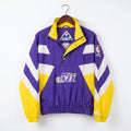 Vintage 1990s Apex One Utah Jazz NBA Pullover Jacket Purple Yellow