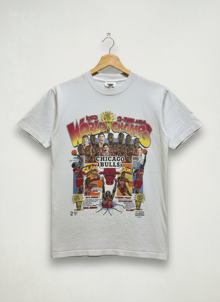 Vintage Chicago Bulls 1993 3-Time NBA World Champions Tee
