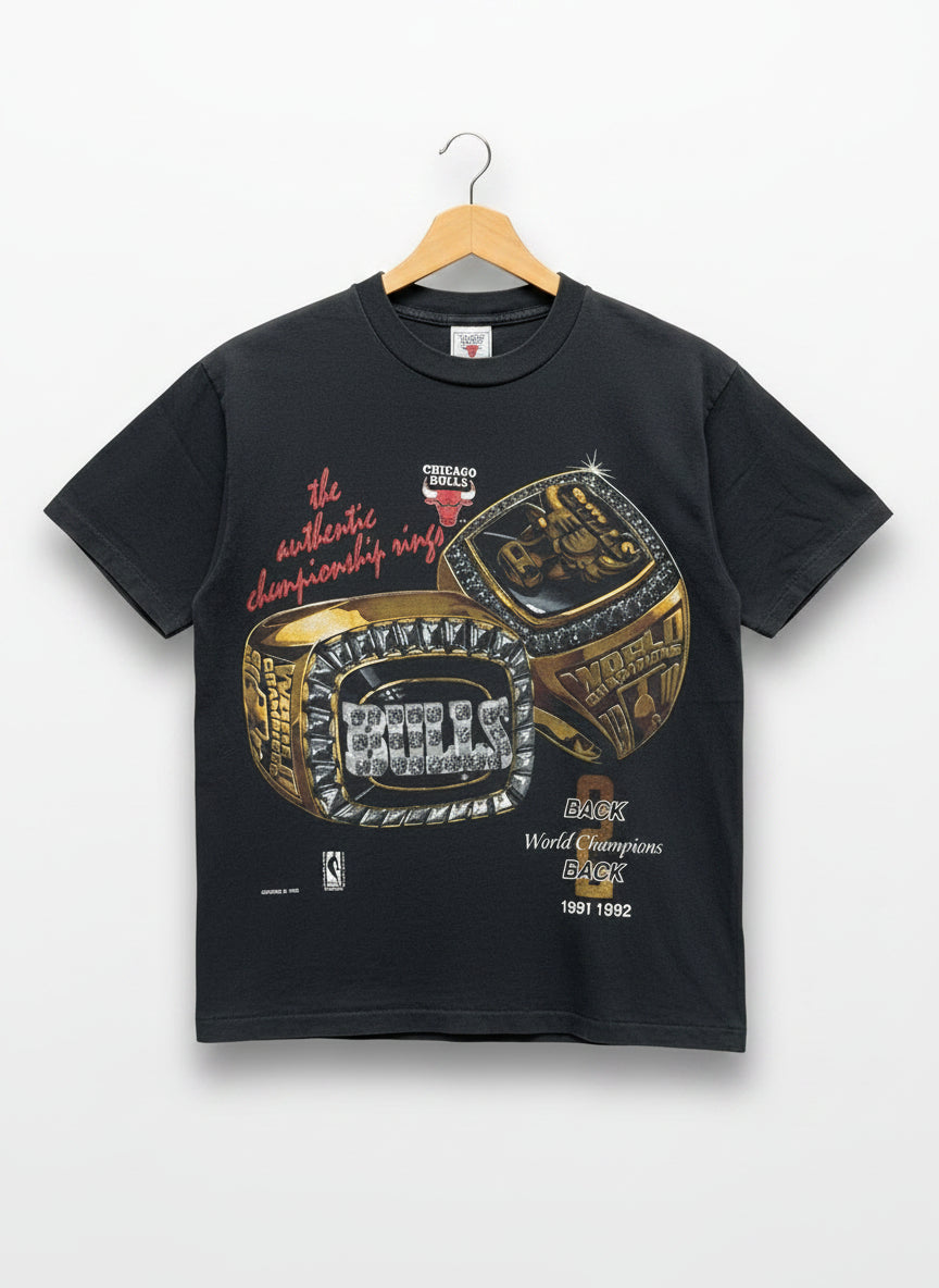 Vintage Chicago Bulls Championship Rings Tee