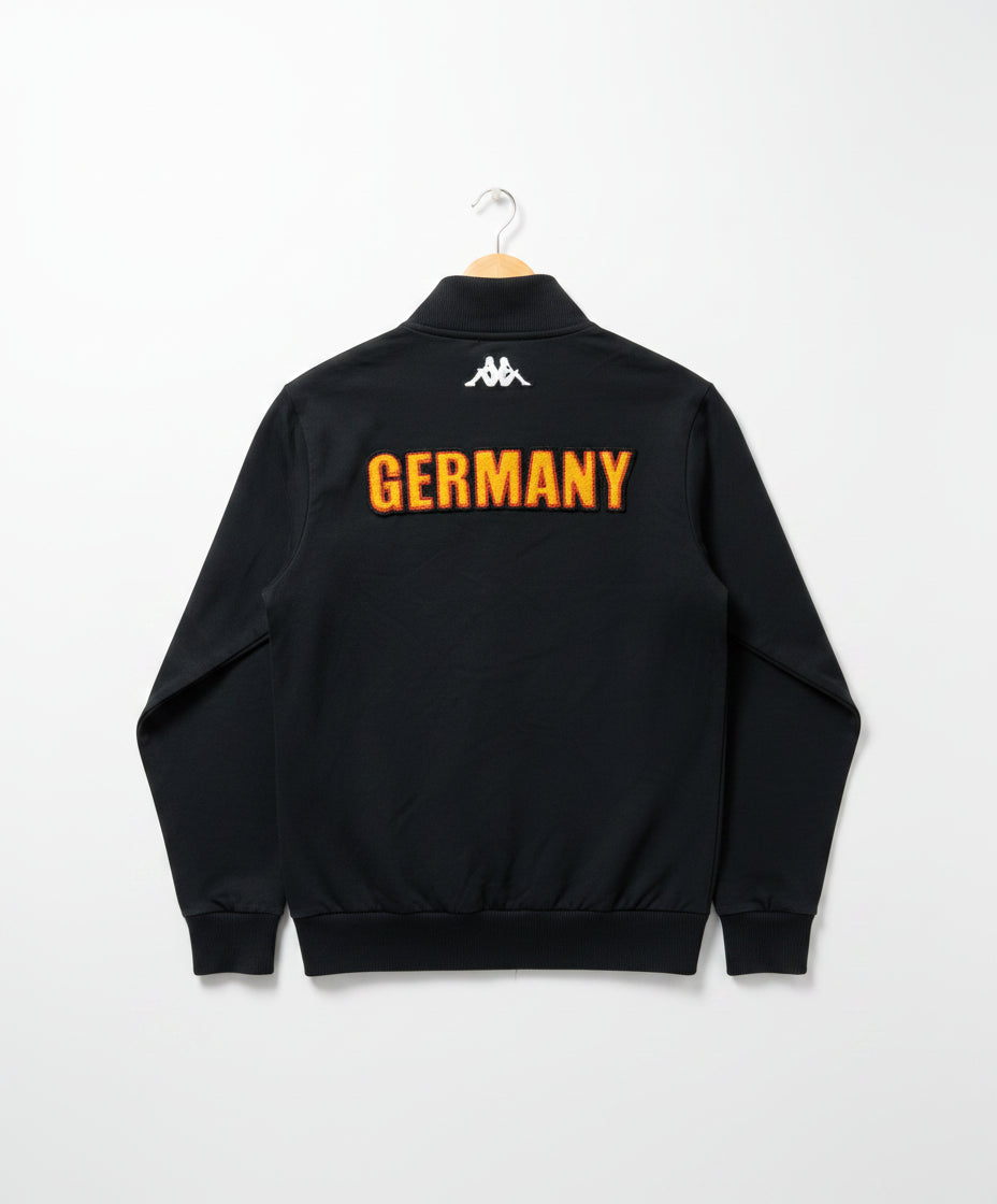 Vintage Kappa Germany Track Jacket Black & Yellow Full Zip