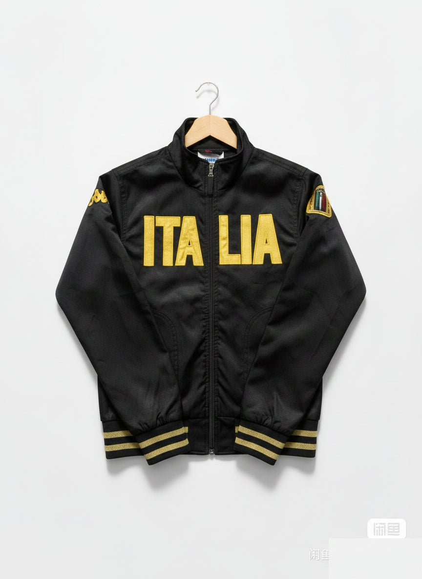 Vintage Kappa Italia Gold Embroidered Track Jacket Y2K