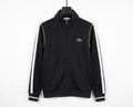 Vintage Lacoste Sport Black Track Jacket Full Zip Embroidered Logo Y2K