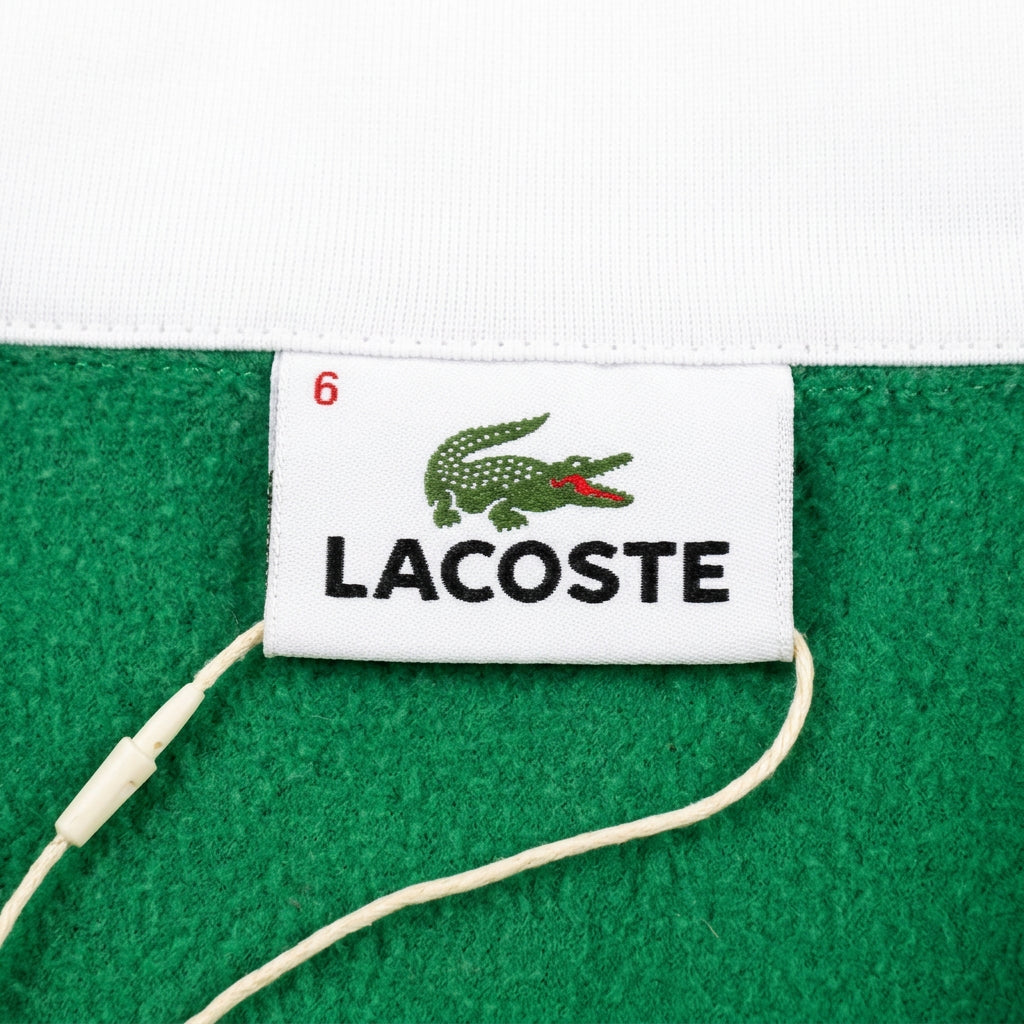 Vintage Lacoste Sport Green Full Zip Track Jacket Embroidered Logo Y2K