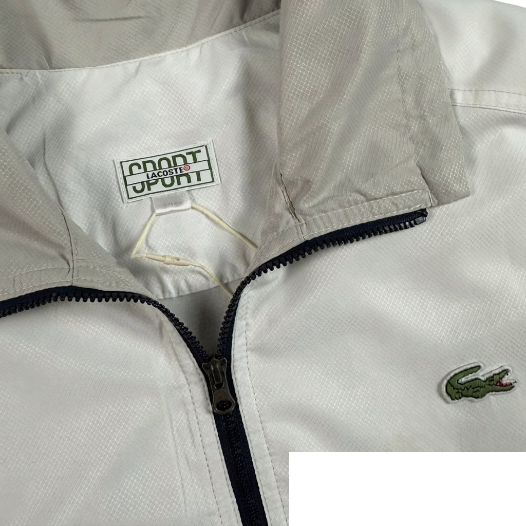 Vintage Lacoste Sport Lightweight Jacket Cream Full Zip