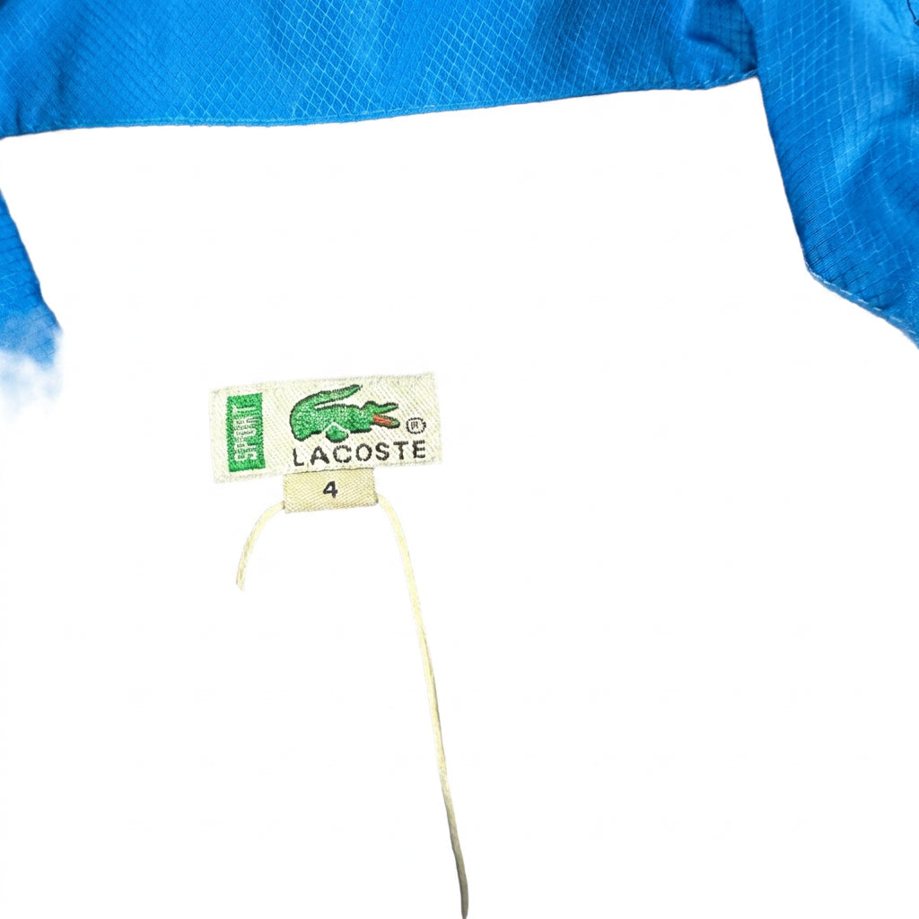 Vintage Lacoste Sport Colour Block Windbreaker Jacket Navy White Blue Full Zip