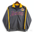 Vintage 2010s Los Angeles Lakers Majestic Big Man Full Zip Track Jacket Grey/Gold