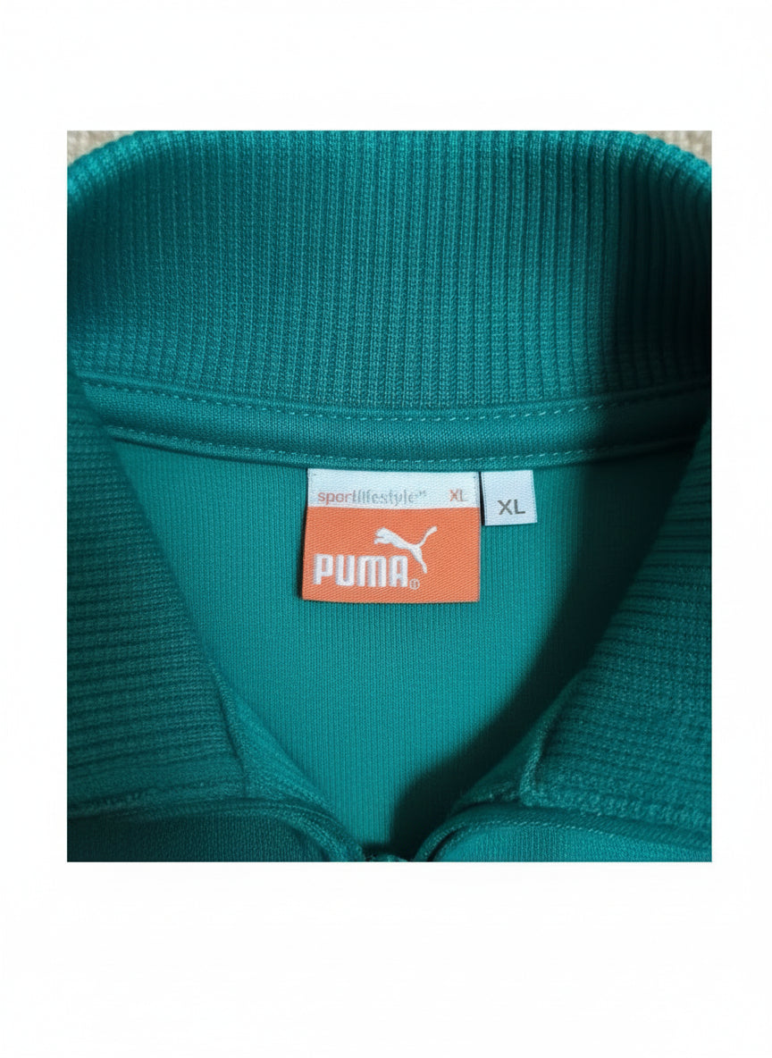 Vintage 2006–2008 Puma Italy FIGC Track Jacket Green Full Zip