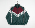 Vintage 90s Reebok Track Jacket Green Burgundy White Big Logo