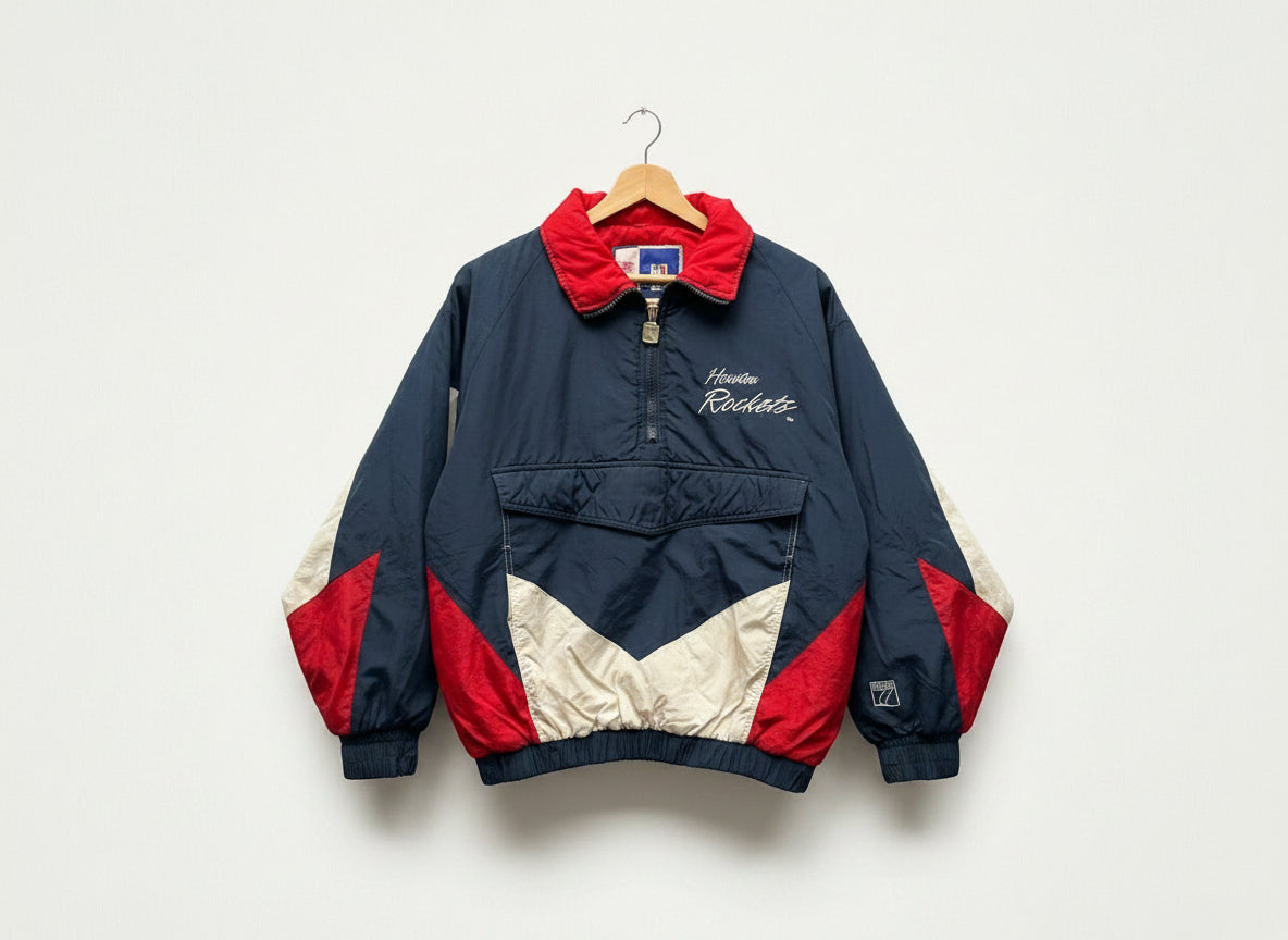 Vintage Houston Rockets Logo 7 Pullover Jacket