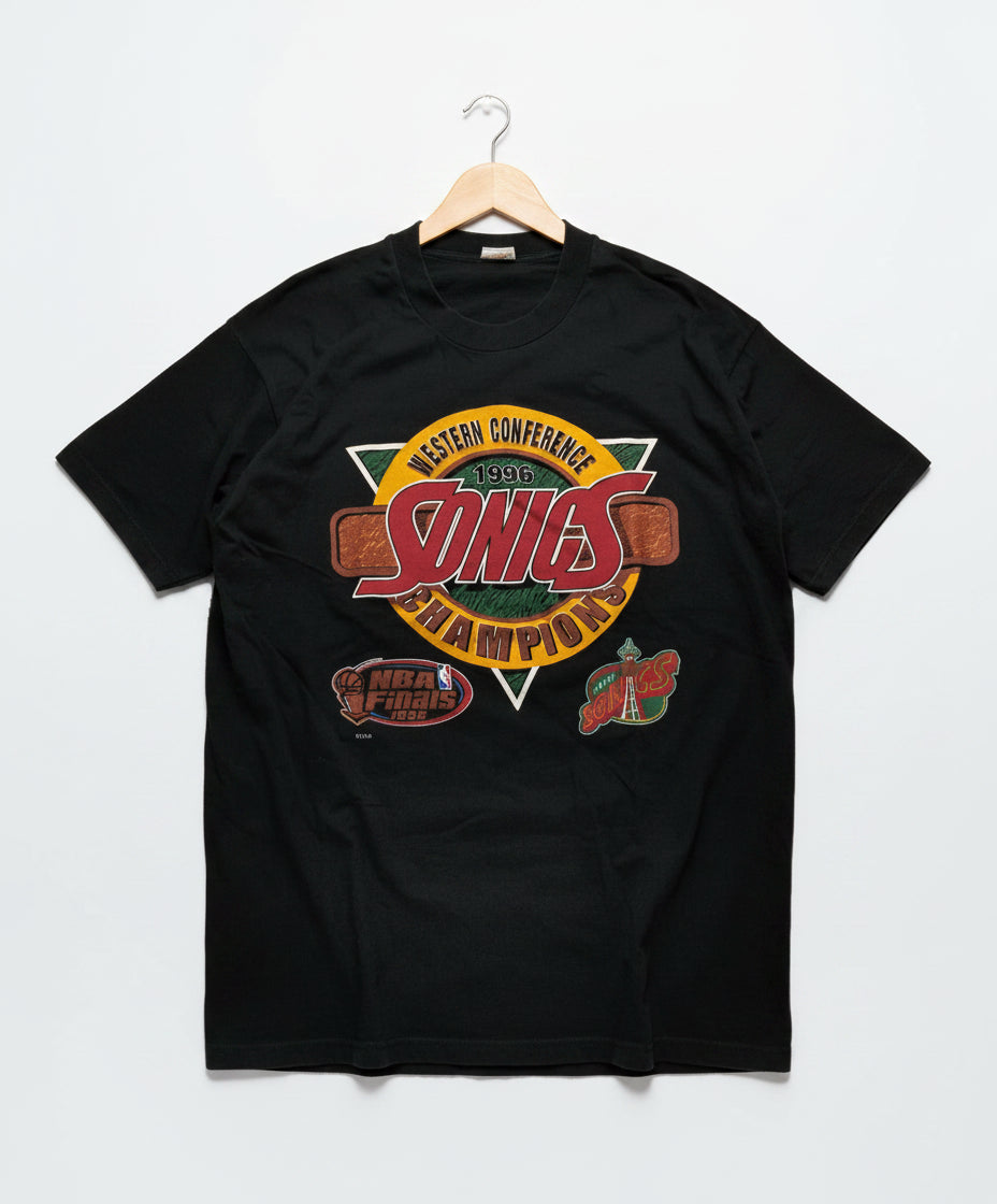 Vintage 1996 Seattle SuperSonics Western Conference Champions NBA T-Shirt