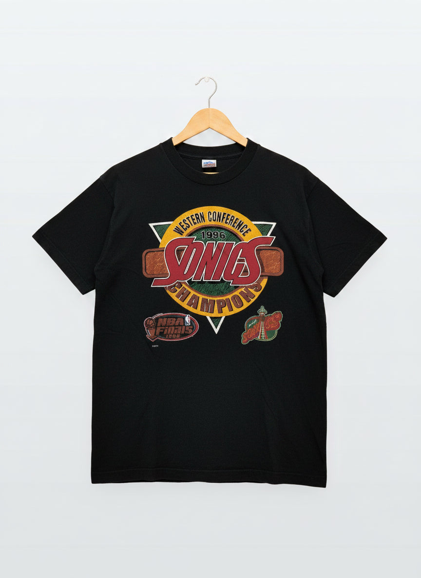 Vintage 1996 Seattle SuperSonics Western Conference Champions NBA T-Shirt