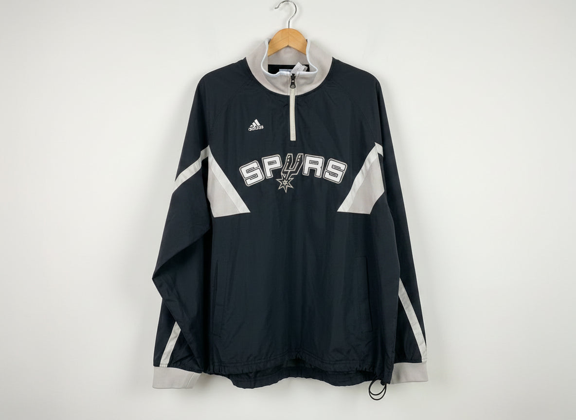 Adidas San Antonio Spurs 1/4 Zip Windbreaker Jacket (2008-2011) (Size L)