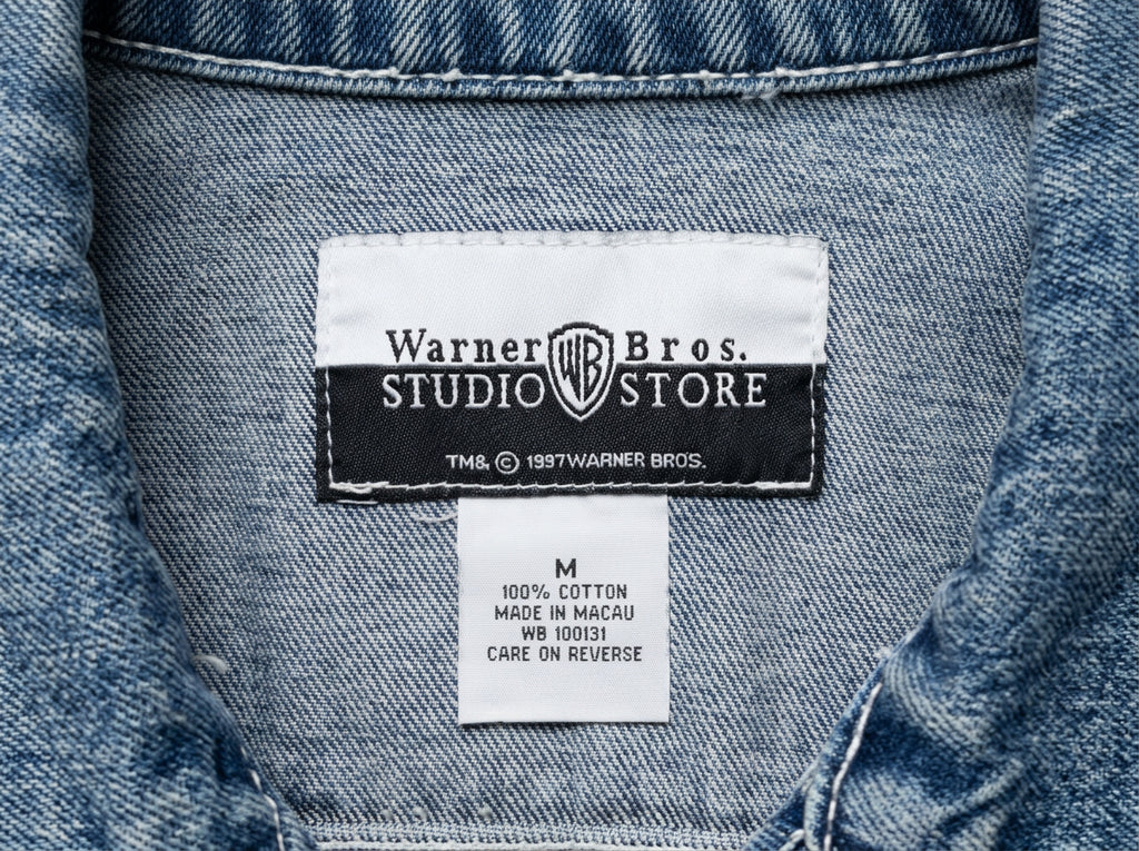 1997 Warner Bros Looney Tunes Embroidered Denim Jacket