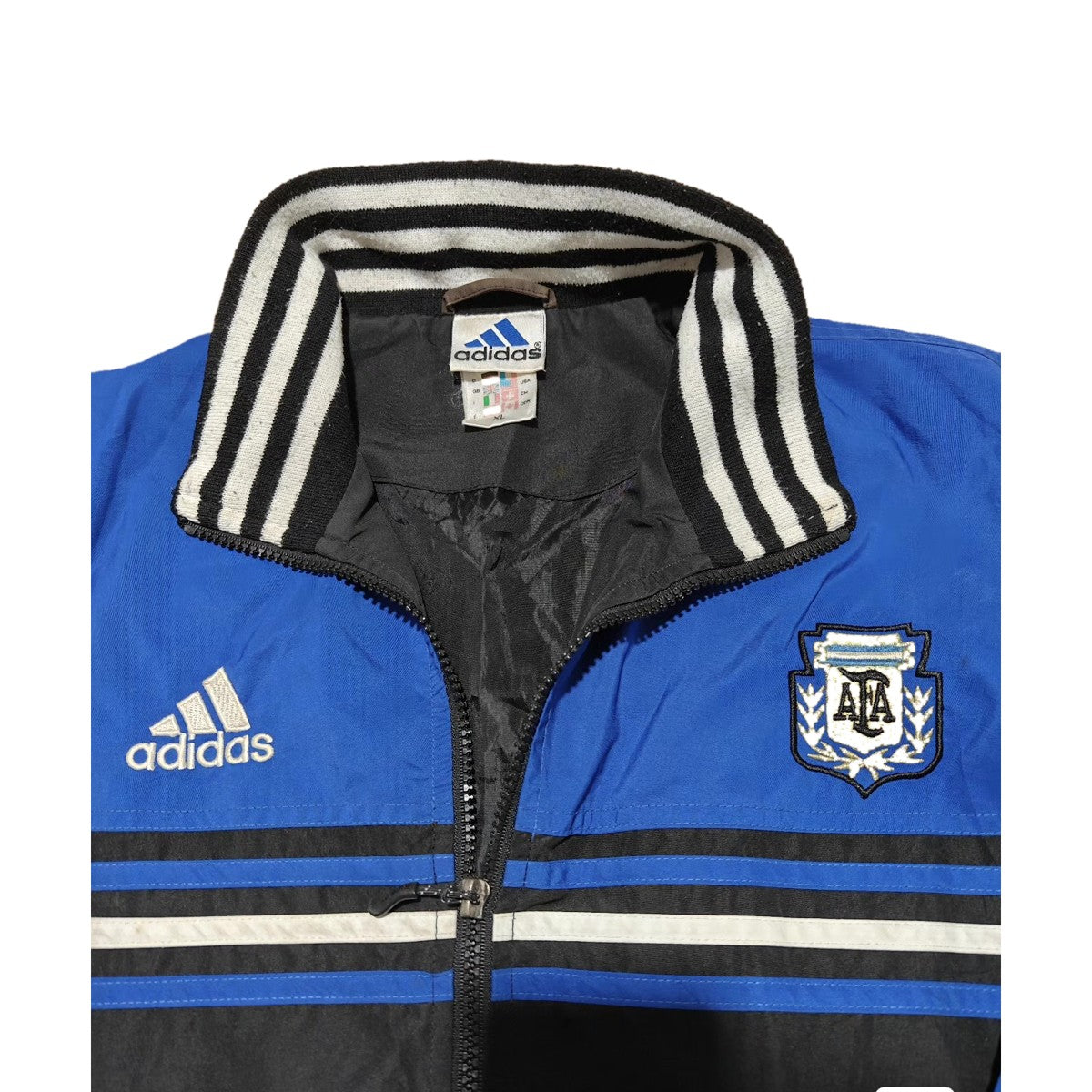 Vintage Adidas Argentina AFA Windbreaker Jacket Blue Black 1998–2000