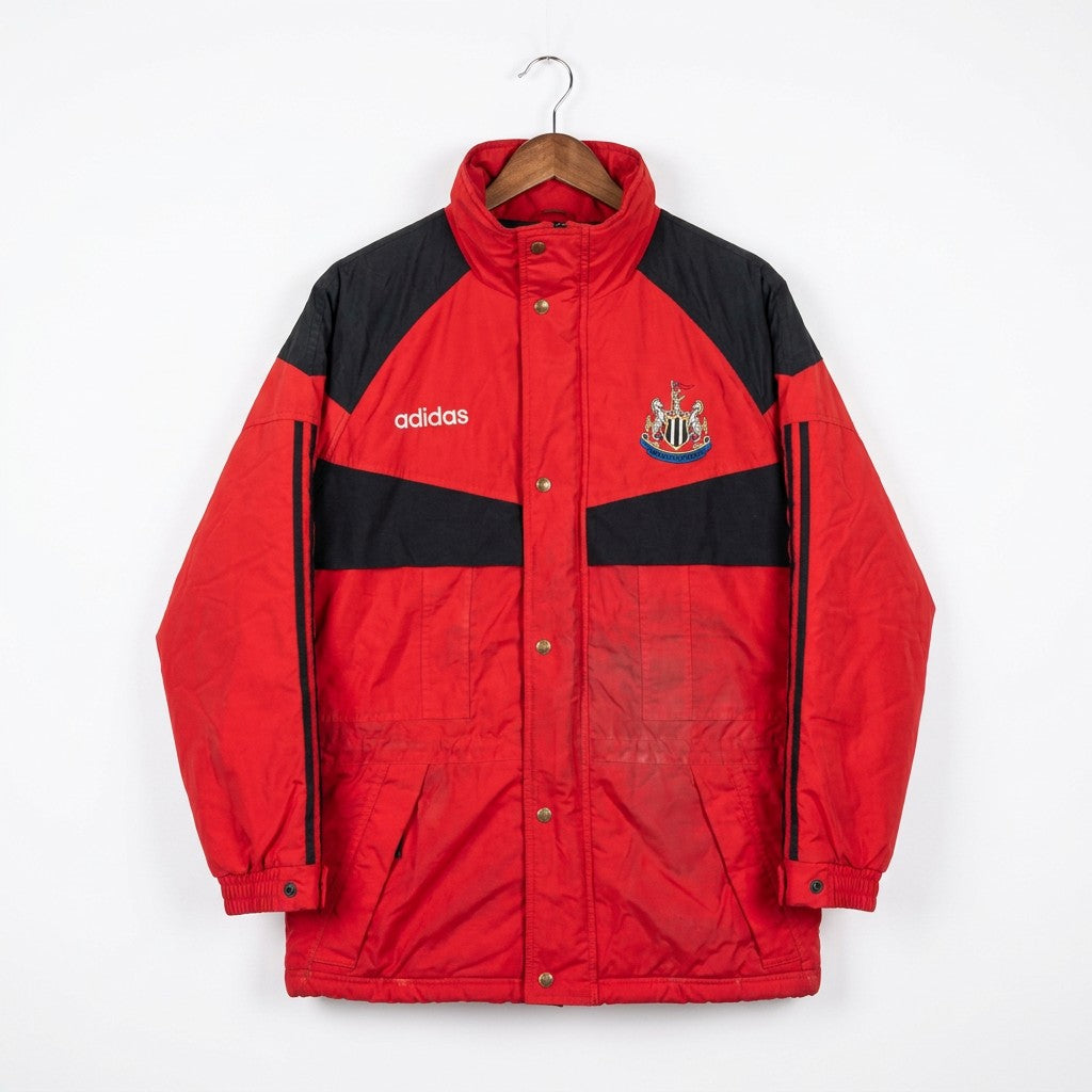Vintage 1995–1997 Adidas Equipment Newcastle United Padded Bench Jacket