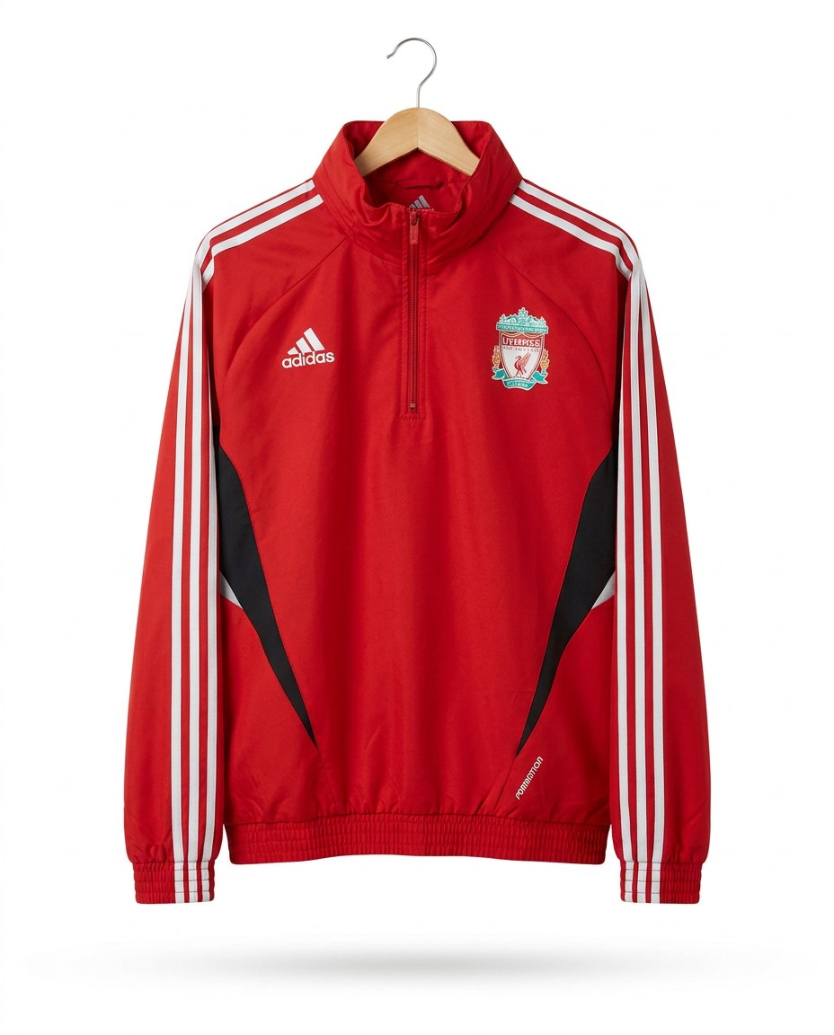 Vintage 2010–11 Adidas Liverpool FC Carlsberg Formotion 1/4 Zip Training Jacket