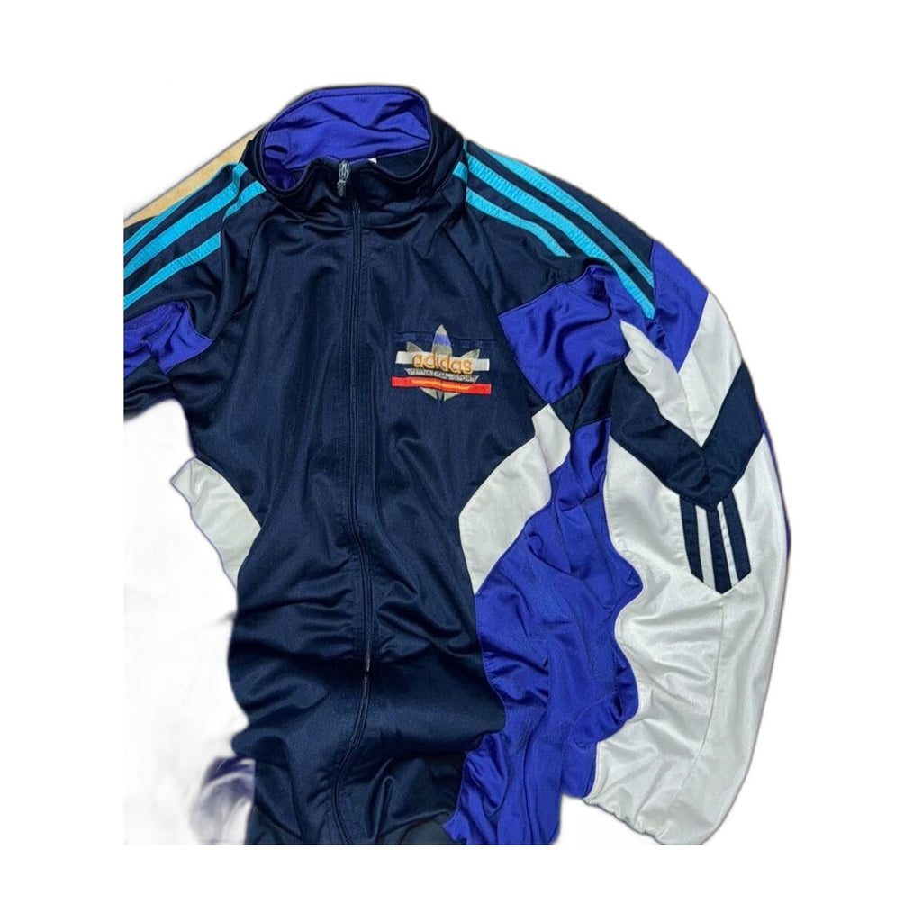 Vintage Adidas Originals 90s Firebird Tracksuit Set Navy Purple White