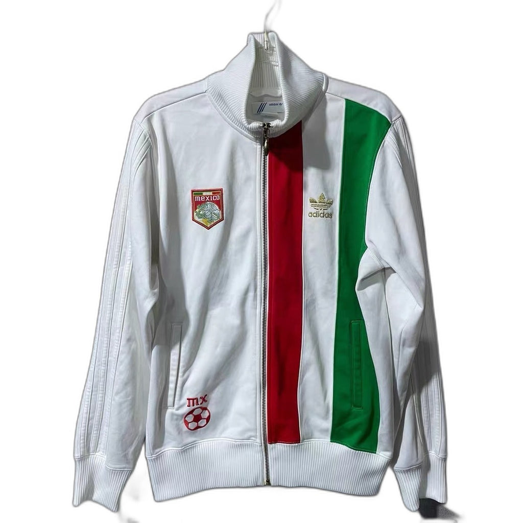 Vintage Adidas Originals Mexico Track Jacket White Green Red