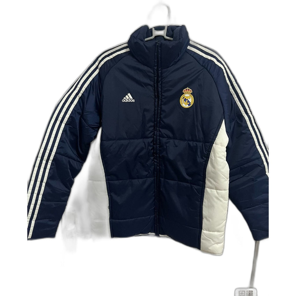 Vintage Adidas Real Madrid Puffer Jacket Navy White 2012–2013