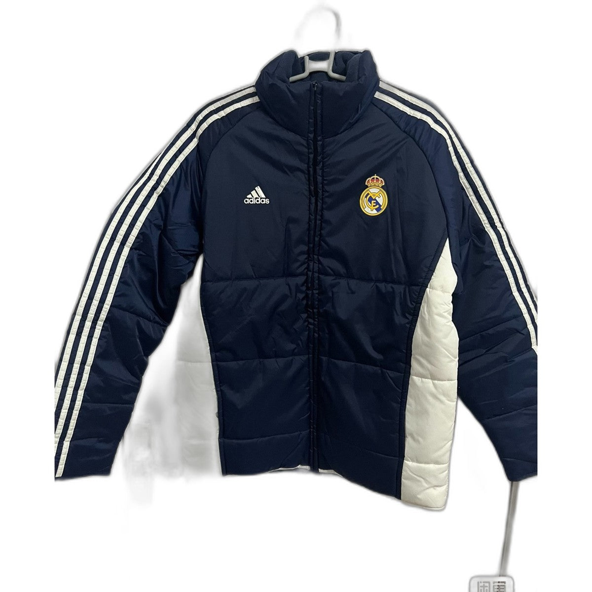Vintage Adidas Real Madrid Puffer Jacket Navy White 2012–2013