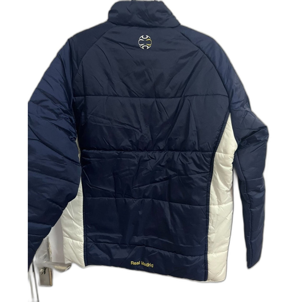 Vintage Adidas Real Madrid Puffer Jacket Navy White 2012–2013