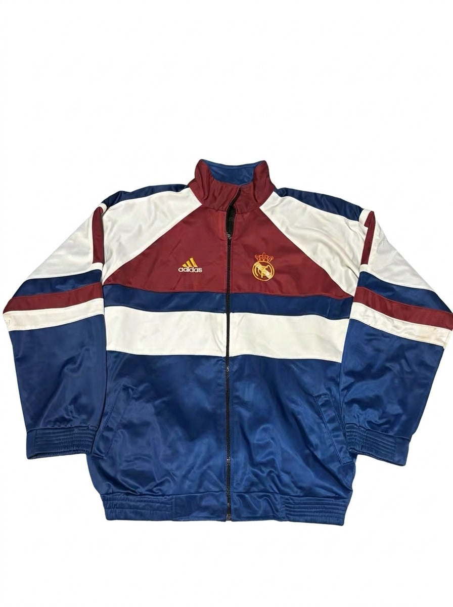 Vintage 1996–1998 Adidas Real Madrid TEKA Track Jacket White Navy Burgundy