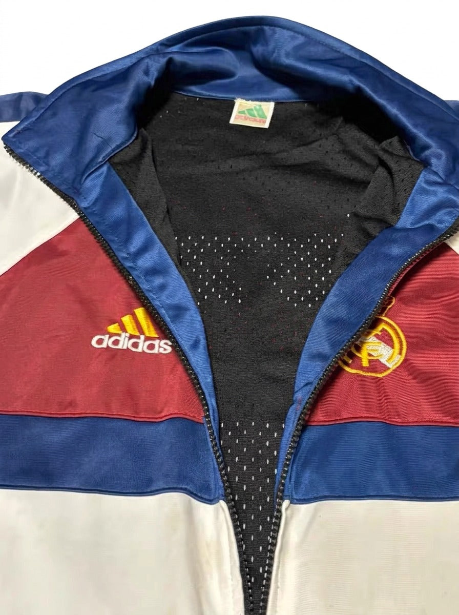 Vintage 1996–1998 Adidas Real Madrid TEKA Track Jacket White Navy Burgundy