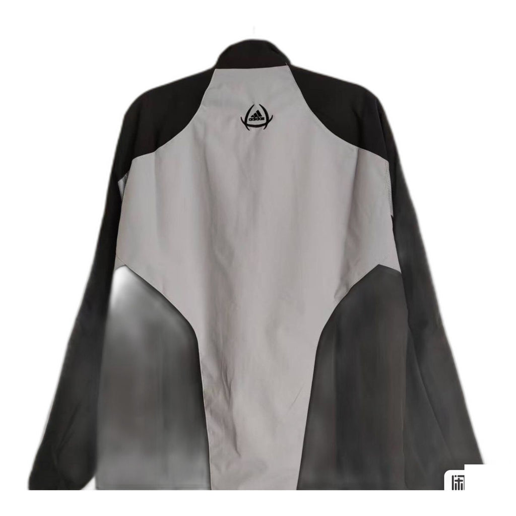 Vintage 2004–05 Adidas Real Madrid Windbreaker Jacket Grey Black