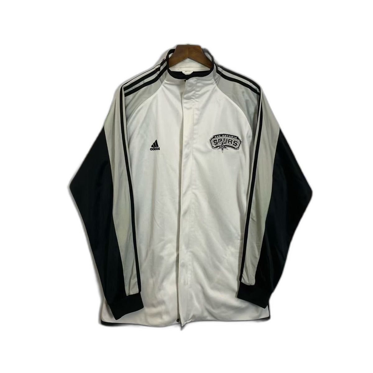 Vintage Adidas San Antonio Spurs NBA Track Jacket White Black
