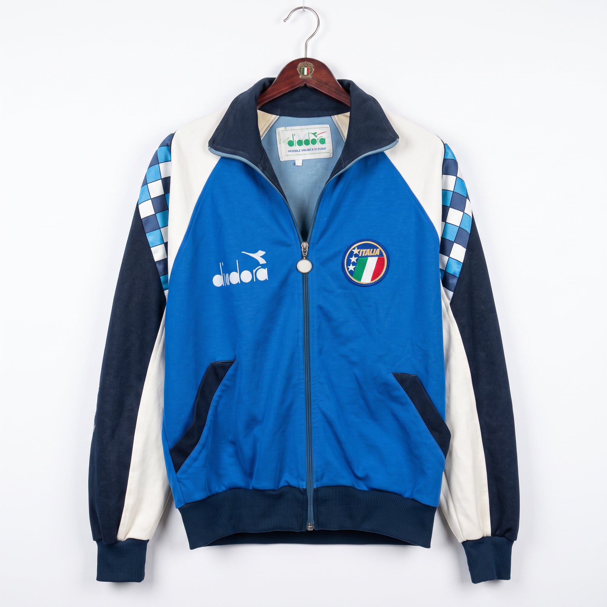 Vintage 1988–1990 Diadora Italy FIGC Track Jacket Made in Italy
