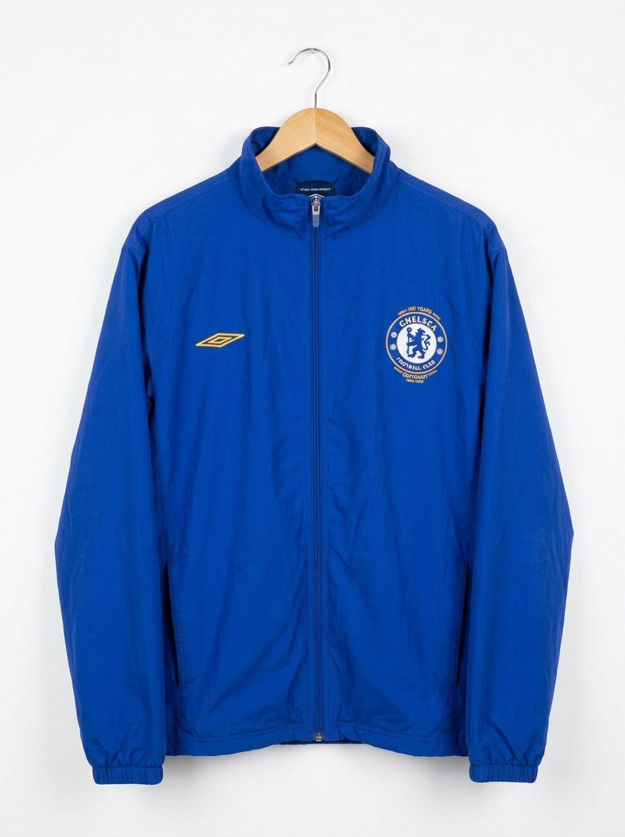 Vintage 2005–06 Umbro Chelsea FC Centenary Windbreaker Jacket Blue