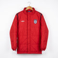 Vintage Umbro England Padded Jacket Red 2000s